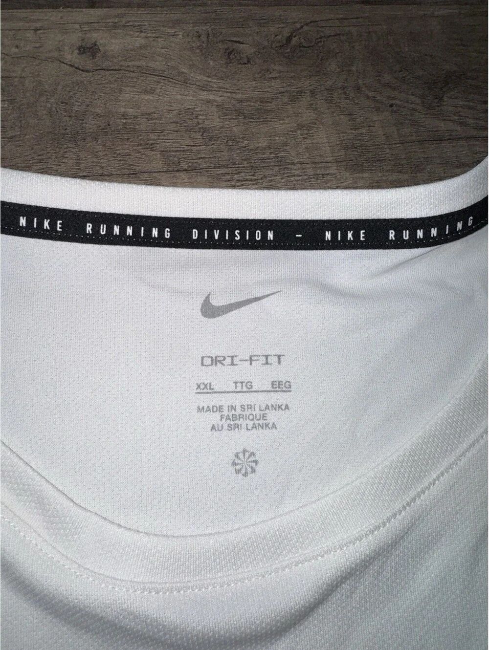 Nike Dri-Fit Sportswear UV UPF40+ Run Miler GX Performance White Shirt Men’s 2XL
